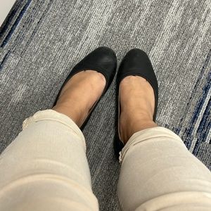 Well Worn Black Flats
